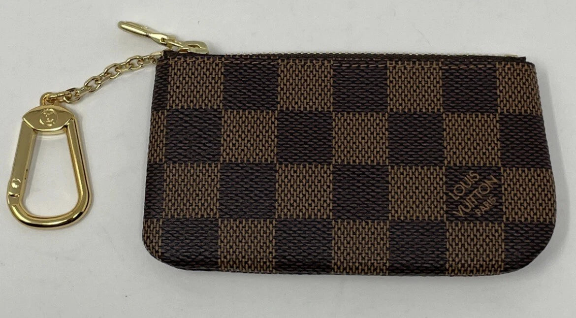 Louis Vuitton Key Pouch Cles Damier Ebene Coin Card Wallet
