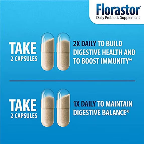 Florastor Daily Probiotic Supplement 250mg – 100 Capsules