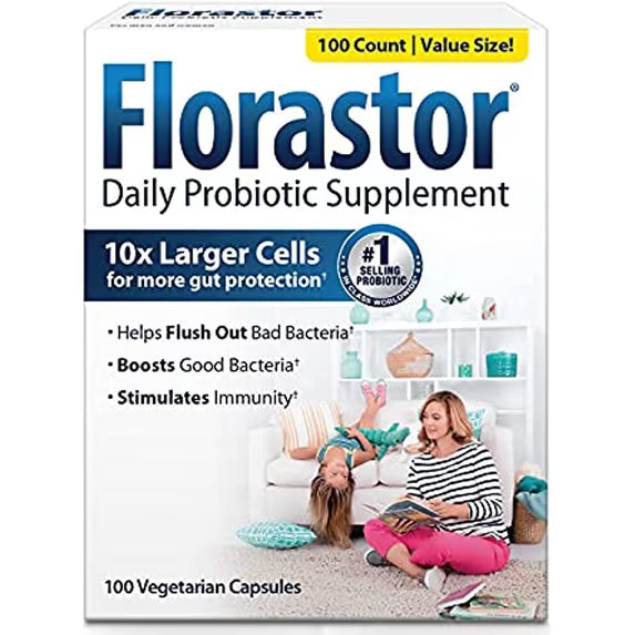 Florastor Daily Probiotic Supplement 250mg – 100 Capsules