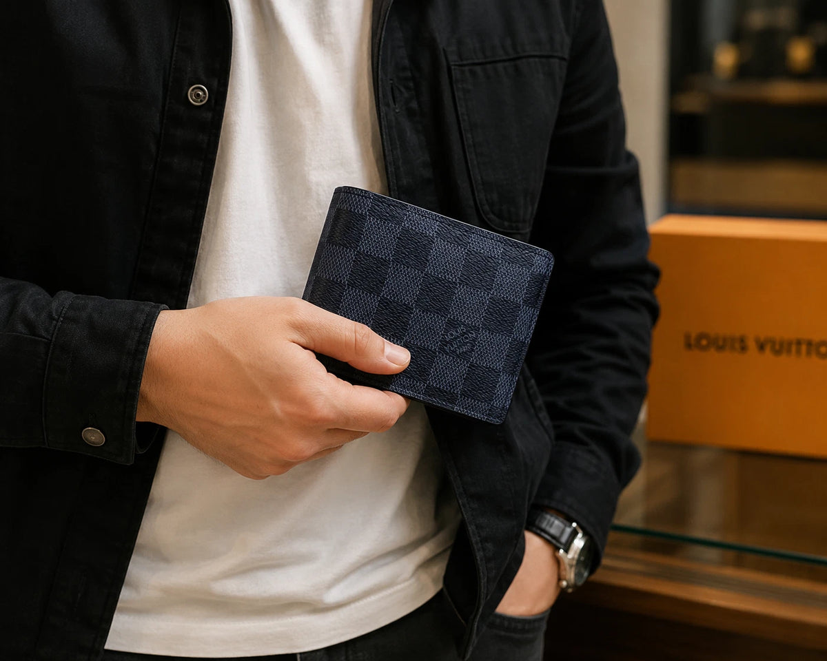 Louis Vuitton Multiple Bifold Wallet Damier Graphite Canvas Black